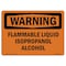 Signmission Safety Sign, OSHA WARNING, 5" Height, 7" Width, Flammable Liquid Isopropanol Alcohol, Landscape OS-WS-D-57-L-12138 - alternate 1